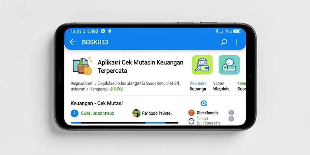 Tampilan antarmuka aplikasi BOSKU33 saat cek mutasi transaksi.