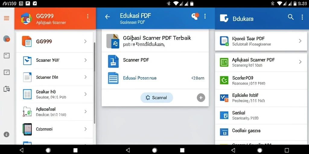 Antarmuka GG999 yang intuitif untuk pemindaian PDF.
