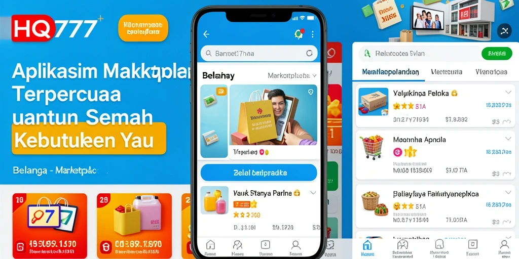 Tampilan antarmuka aplikasi HQ777 yang menarik dan mudah digunakan.