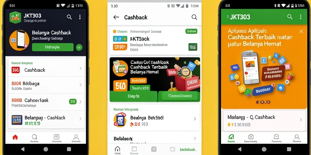 Tampilan antarmuka aplikasi JKT303 dengan fitur Cashback yang menarik.